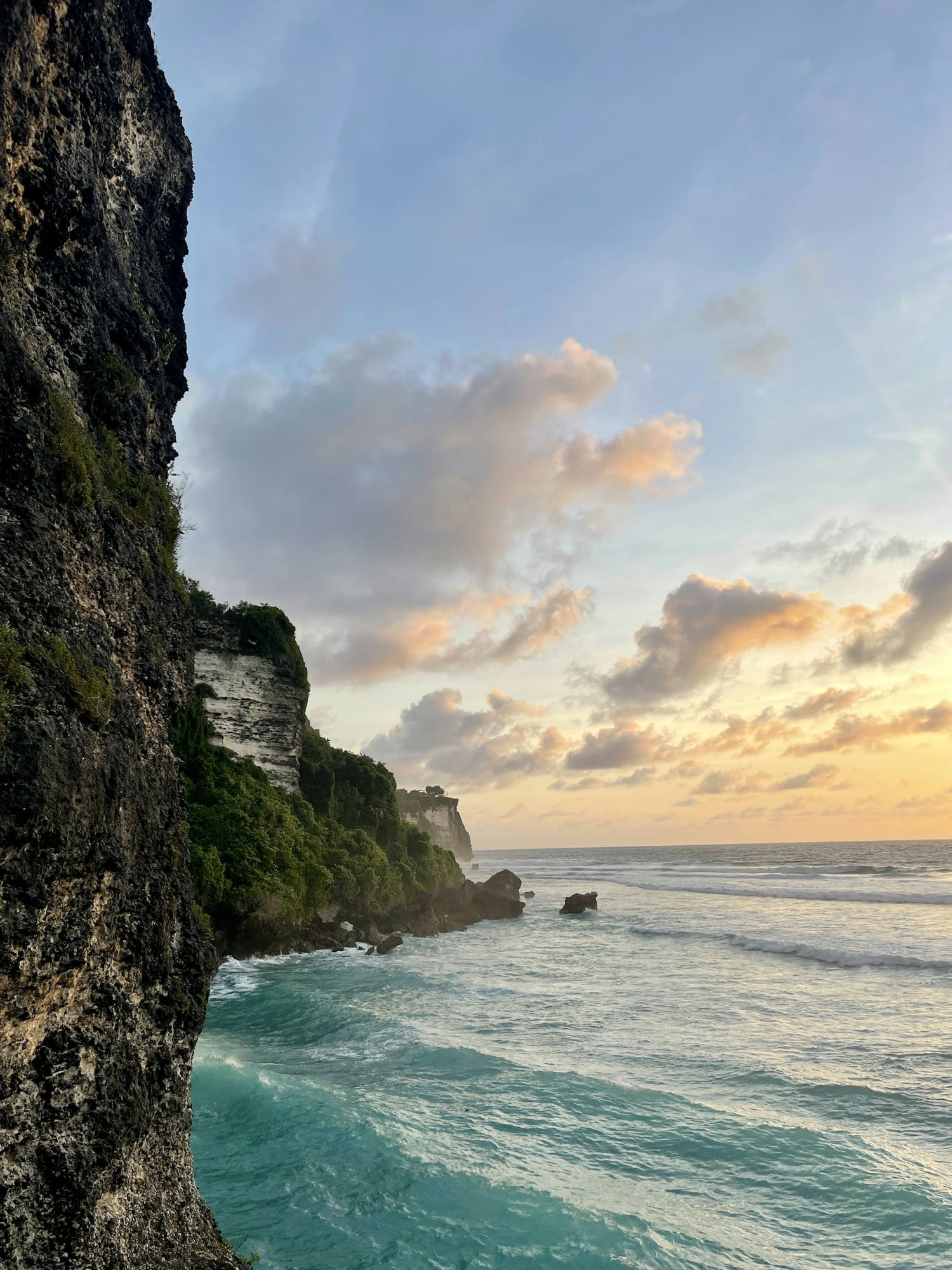 Sunset over the ocean in Bali